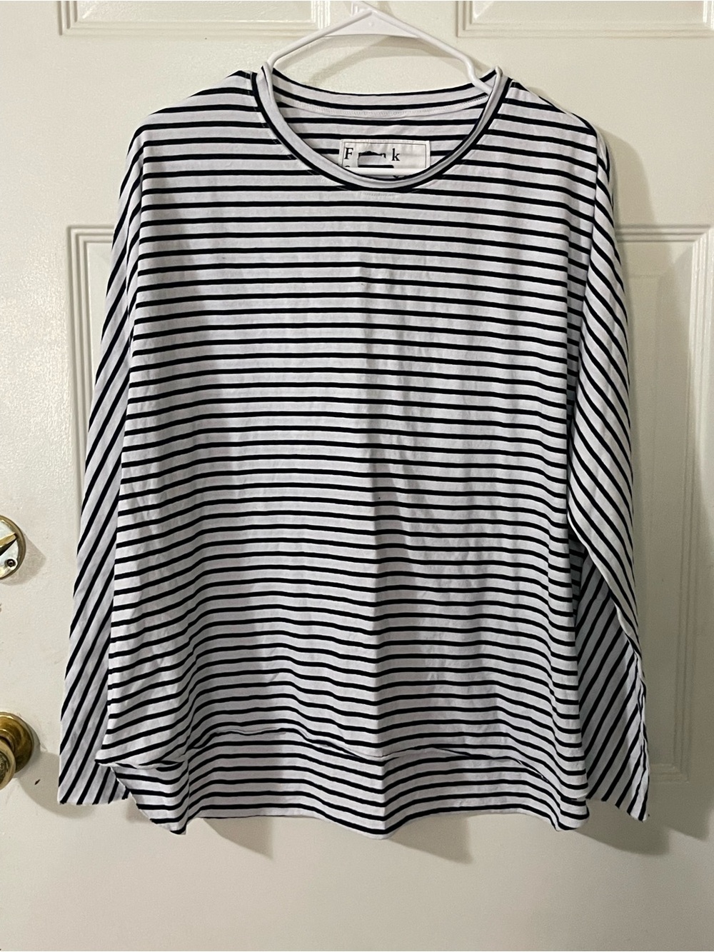 Frank & Eileen Black and White Striped Long-Sleeve Tee